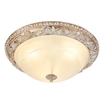 Brilagi - Plafón ARIADNA 3xE27/60W/230V dorado/color crema/pátina