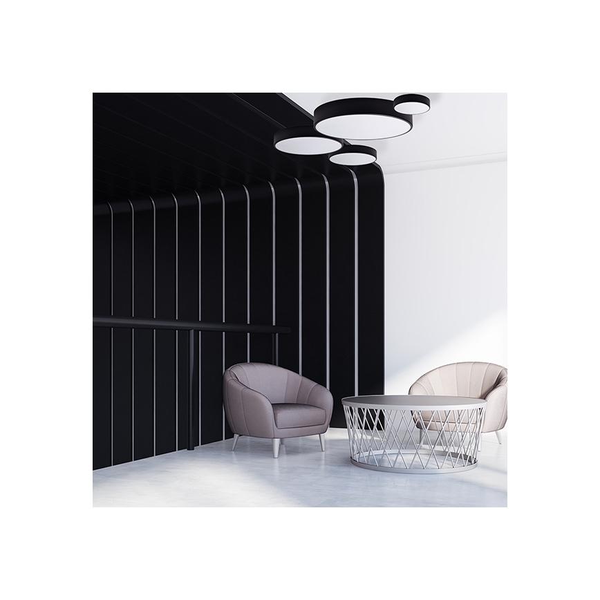 Brilagi - Plafón CLARE 3xE27/24W/230V diá. 40 cm negro