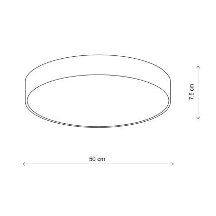 Brilagi - Plafón CLARE 4xE27/40W/230V diá. 50 cm beige