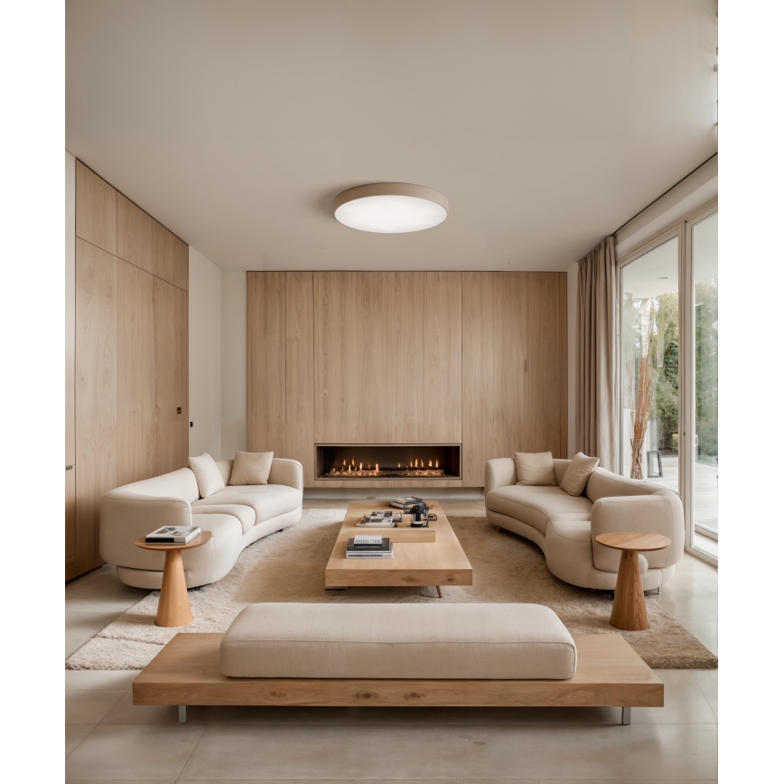 Brilagi - Plafón CLARE 6xE27/24W/230V diá. 80 cm beige