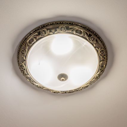 BRILAGI - Plafón CLASSIC 3xE27/60W/230V latón
