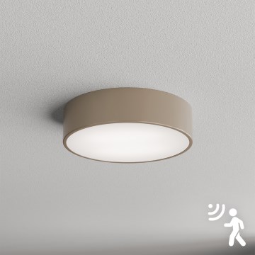 Brilagi - Plafón con sensor CLARE 2xE27/24W/230V diá. 30 cm beige