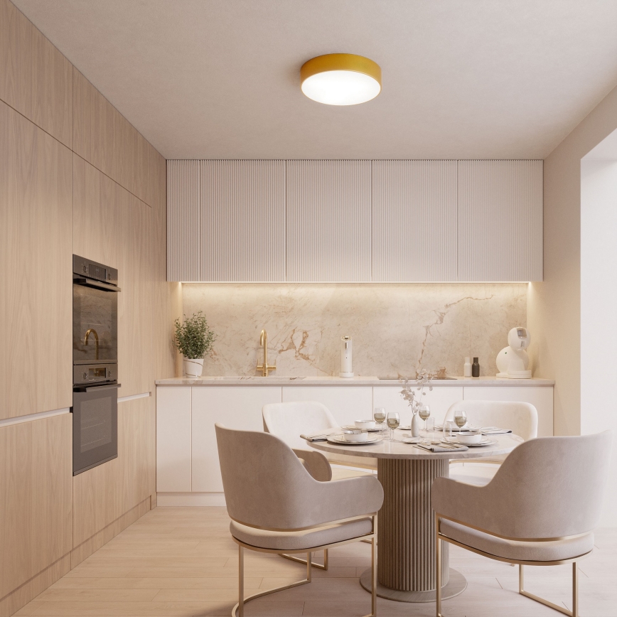 Brilagi - Plafón con sensor CLARE 3xE27/24W/230V diá. 40 cm dorado