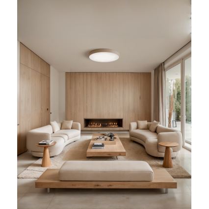 Brilagi - Plafón con sensor CLARE 5xE27/40W/230V diá. 60 cm beige