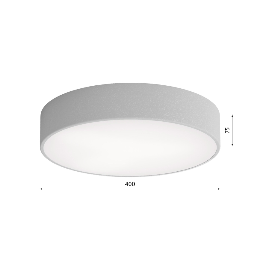 Brilagi - Plafón de baño CLARE 3xE27/24W/230V diá. 40 cm IP54 gris