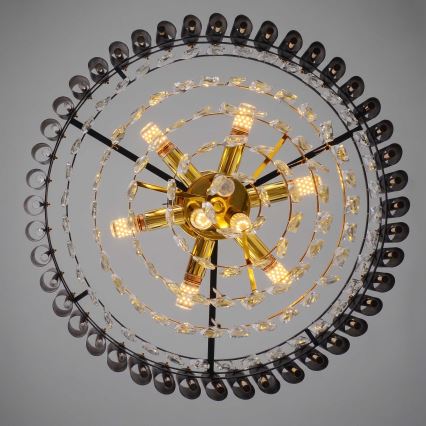 BRILAGI - Plafón de techo ECLIPSE 9xE14/10W/230V diámetro 58 cm dorado/negro