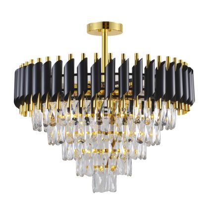 BRILAGI - Plafón de techo ECLIPSE 9xE14/10W/230V diámetro 58 cm dorado/negro