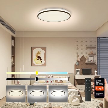 Brilagi - Plafón de techo LED regulable SMART 36W/230V Ø 48 cm 3000–6000K Wi‑Fi Tuya Beacon + mando a distancia