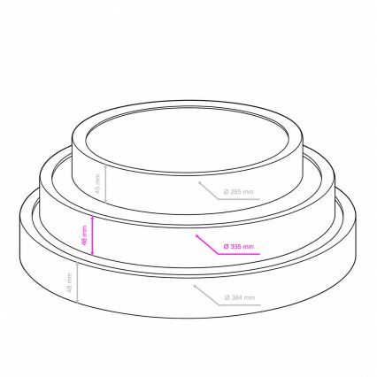 BRILAGI - Plafón de techo NATURA LED/20W/230V 4000K Ø 33,7 cm
