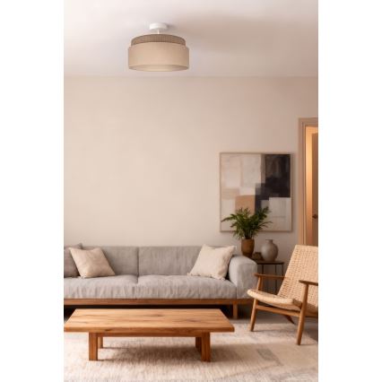 BRILAGI - Plafón de techo PADOVA 1xE27/60W/230V Ø 40 cm beige