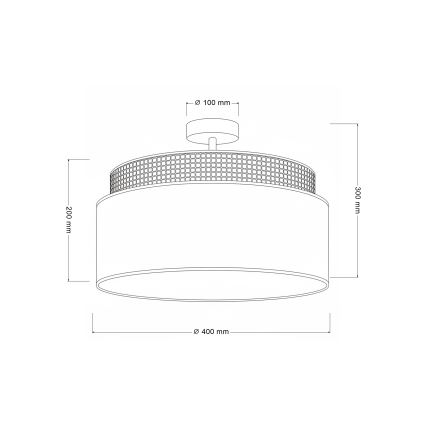 BRILAGI - Plafón de techo PADOVA 1xE27/60W/230V Ø 40 cm beige