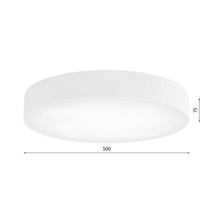 Brilagi - Plafón de techo para baño CLARE 4xE27/24W/230V Ø 50 cm IP54 blanco