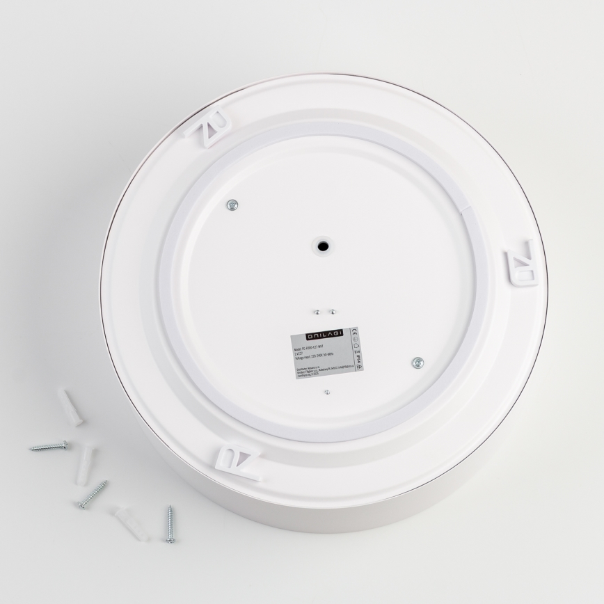 Brilagi - Plafón de techo para baño POOL 2xE27/15W/230V Ø 30 cm IP54 blanco