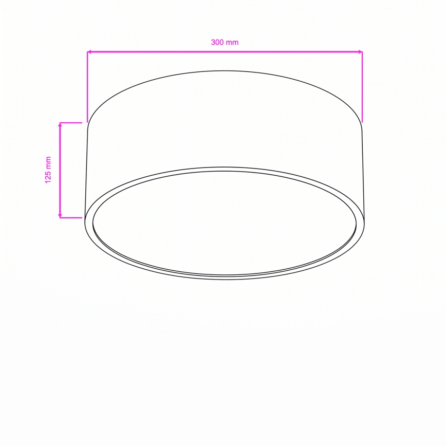 Brilagi - Plafón de techo para baño POOL 2xE27/15W/230V Ø 30 cm IP54 blanco