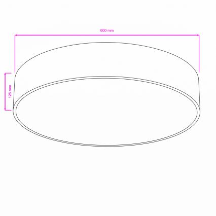 Brilagi - Plafón de techo para baño POOL, 5x portalámparas E27, 15 W, 230 V, Ø 60 cm, IP54, beige