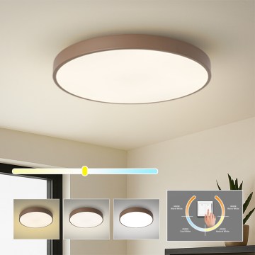 BRILAGI - Plafón de techo POOL LED/60 W/230 V/3000/4000/6000 K, diámetro 60 cm, marrón