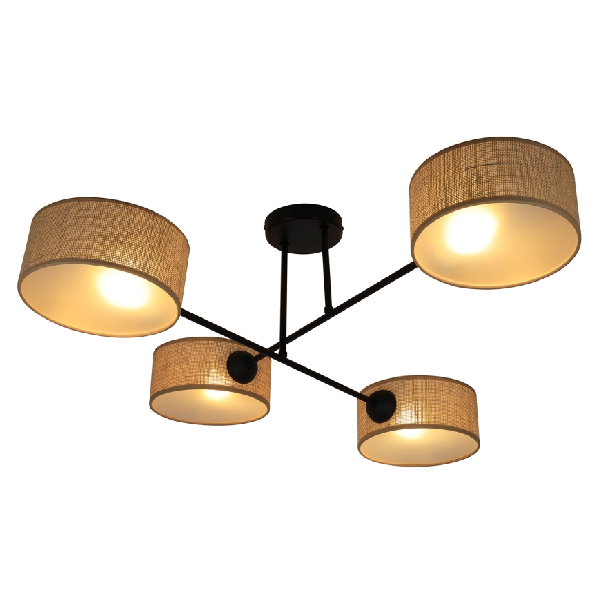Brilagi - Plafón de techo VIRGO 4xE14/40W/230V beige/negro
