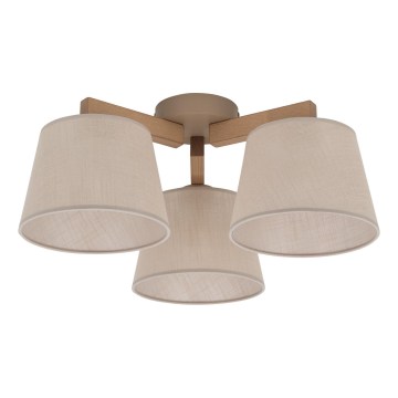 Brilagi - Plafón LATTE SABIA 3xE27/15W/230V pino/beige