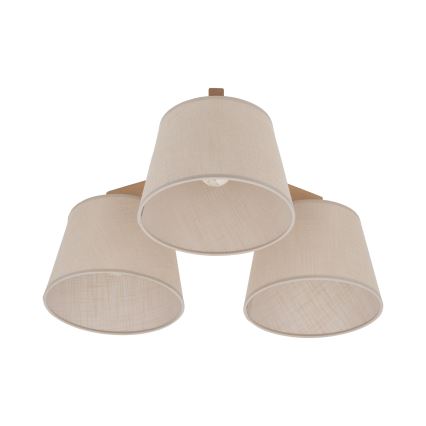 Brilagi - Plafón LATTE SABIA 3xE27/15W/230V pino/beige