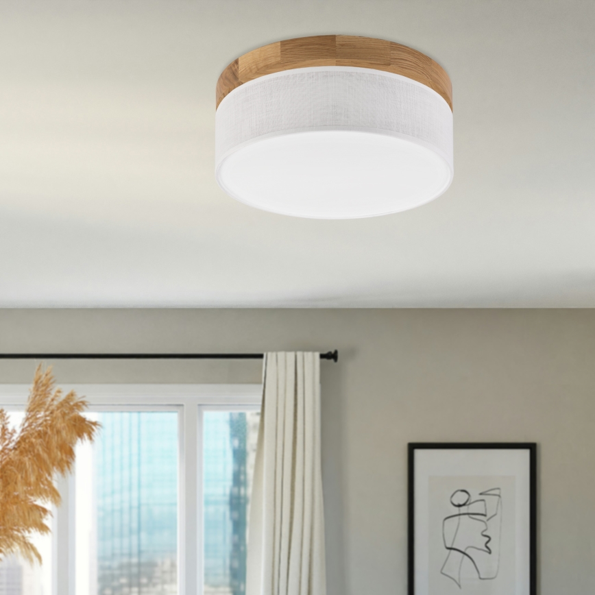 Brilagi - Plafón LED BELLADONNA LED/20W/230V Ø 30 cm blanco/roble