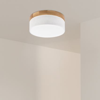 Brilagi - Plafón LED BELLADONNA LED/20W/230V Ø 30 cm blanco/roble