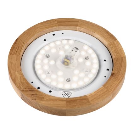 Brilagi - Plafón LED BELLADONNA LED/20W/230V Ø 30 cm blanco/roble