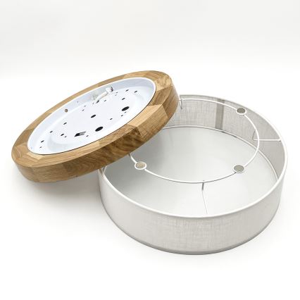 Brilagi - Plafón LED BELLADONNA LED/20W/230V Ø 30 cm blanco/roble