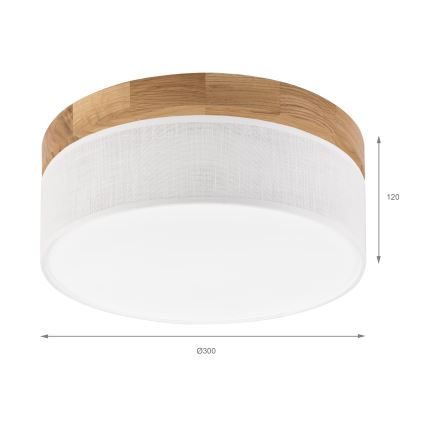 Brilagi - Plafón LED BELLADONNA LED/20W/230V Ø 30 cm blanco/roble