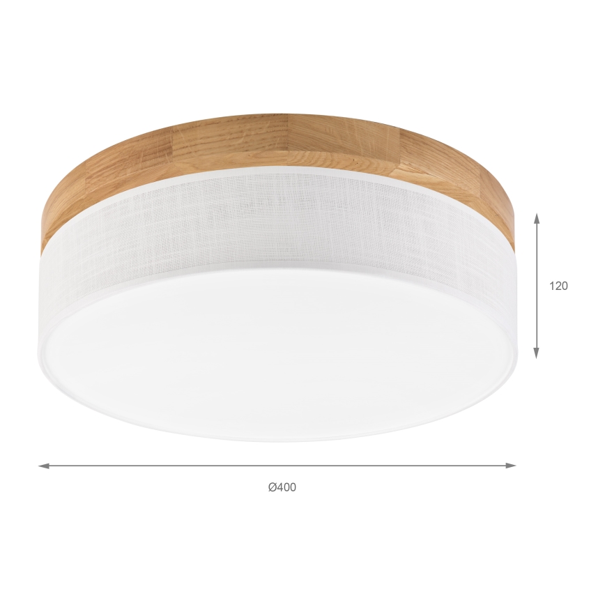 BRILAGI - Plafón LED BELLADONNA LED/36W/230V Ø 40 cm blanco/roble