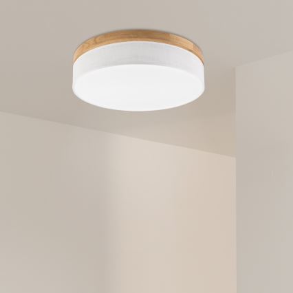BRILAGI - Plafón LED BELLADONNA LED/36W/230V Ø 50 cm blanco/roble