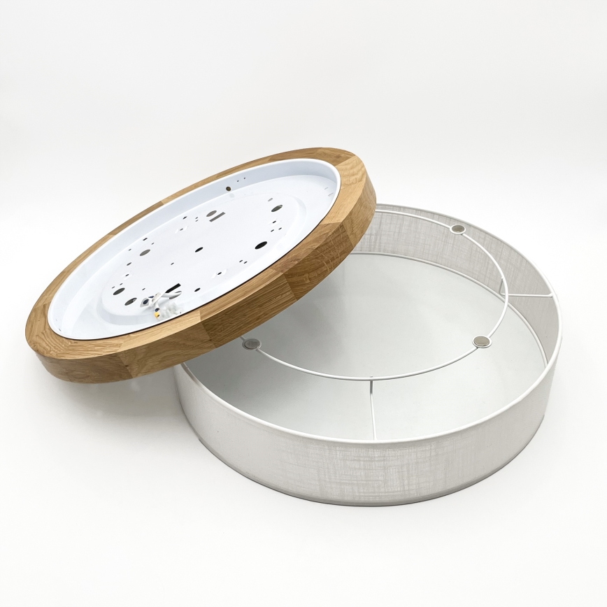 BRILAGI - Plafón LED BELLADONNA LED/36W/230V Ø 50 cm blanco/roble