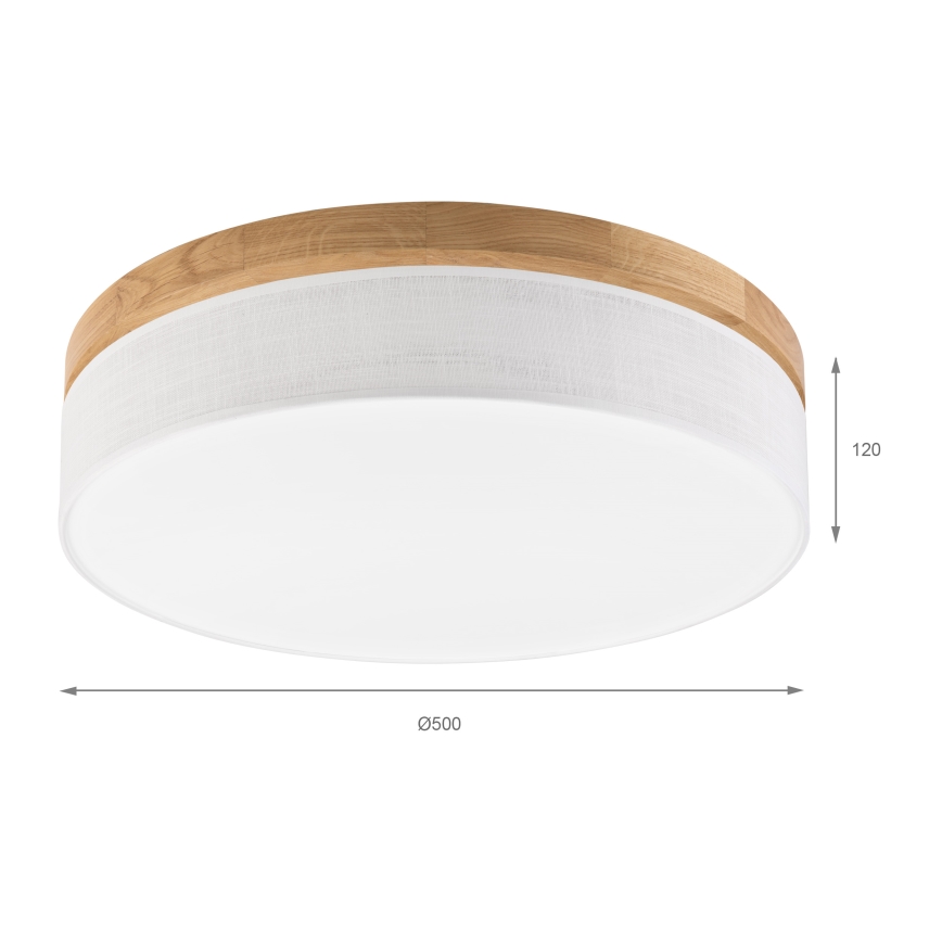 BRILAGI - Plafón LED BELLADONNA LED/36W/230V Ø 50 cm blanco/roble