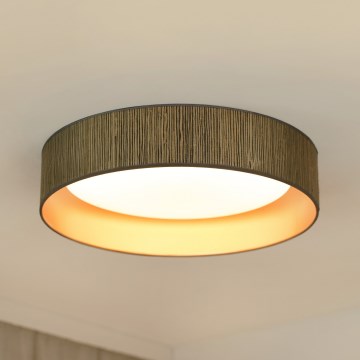 Brilagi - Plafón LED BOSTON ROLLER LED/24W/230V diá. 45 cm paja marrón/dorado