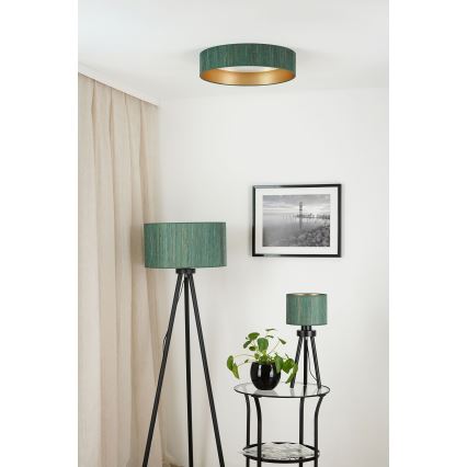 Brilagi - Plafón LED BOSTON ROLLER LED/24W/230V diá. 45 cm paja verde/dorado