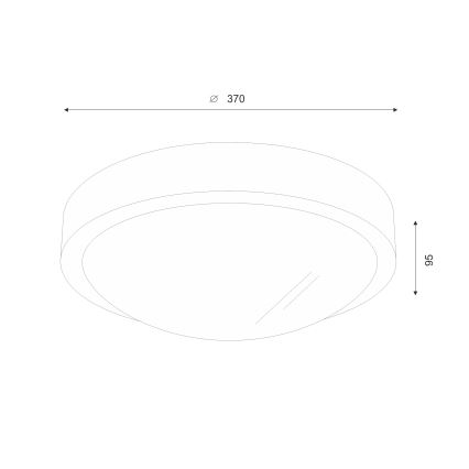 Brilagi - Plafón LED CARVALHO SLIM 2xE27/60W/230V roble cereza diá. 37 cm