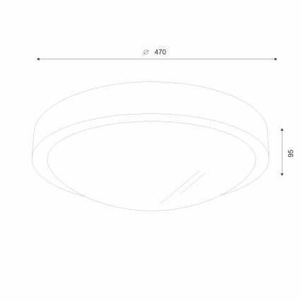 Brilagi - Plafón LED CARVALHO SLIM 3xE27/60W/230V roble cereza diá. 47 cm