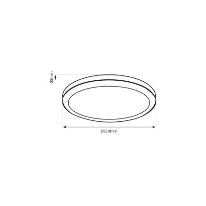 Brilagi - Plafón LED de baño PERA LED/18W/230V diá. 22 cm IP65 dorado