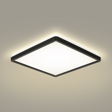 Brilagi - Plafón LED de baño ULTRA SLIM LED/24W/230V 42x42 cm negro IP54