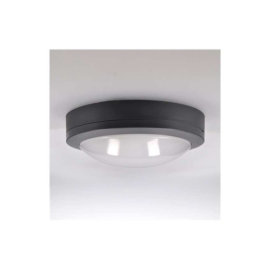 Brilagi - Plafón LED de exterior LED/13W/230V diá. 17 cm IP54 antracita