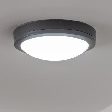 Brilagi - Plafón LED de exterior LED/20W/230V diá. 23 cm IP54 antracita