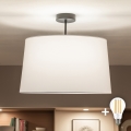 Brilagi - Plafón LED de montaje en superficie CERIA 1xE27/60W/230V Ø 45 cm negro/blanco