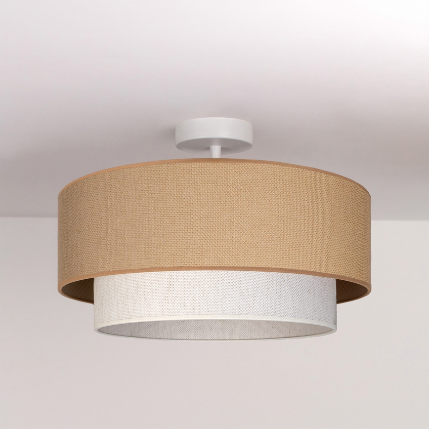 Brilagi - Plafón LED de superficie BOHO ECO 1xE27/10W/230V Ø 40 cm beige/crema
