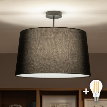 Brilagi - Plafón LED de superficie CERIA 1xE27/60W/230V, diámetro 45 cm, negro