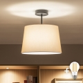 Brilagi - Plafón LED de superficie CERIA 1xE27/60W/230V Ø 30 cm negro/beige