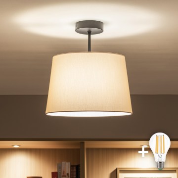 Brilagi - Plafón LED de superficie CERIA 1xE27/60W/230V Ø 30 cm negro/beige
