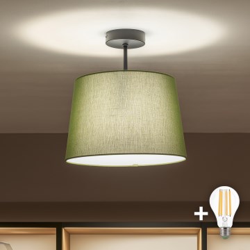 Brilagi - Plafón LED de superficie CERIA 1xE27/60W/230V Ø 30 cm negro/verde