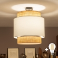 Brilagi - Plafón LED de superficie CERIA 1xE27/60W/230V Ø 40 cm negro/beige/blanco