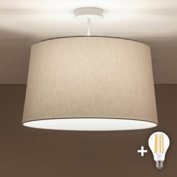 Brilagi - Plafón LED de superficie CERIA 1xE27/60W/230V Ø 45 cm blanco/gris