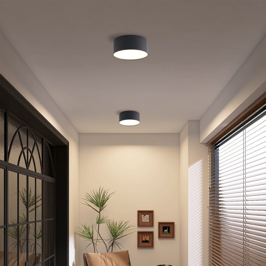 BRILAGI - Plafón LED para baño FORIS LED/20W/230V, Ø 15 cm, negro, IP44