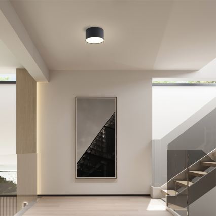 Brilagi - Plafón LED de techo para baño FORIS LED/9W/230V Ø 9 cm negro IP44